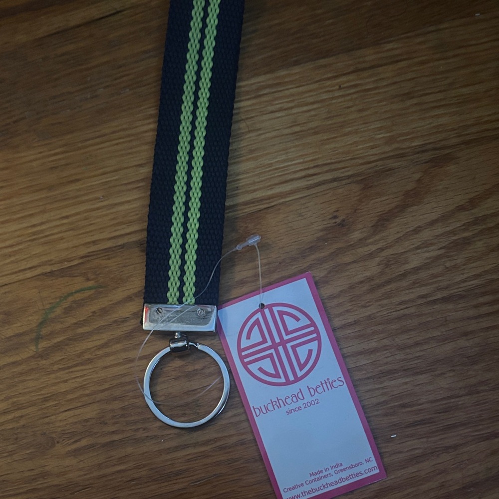 Buckhead Betties Black and Green Keychain